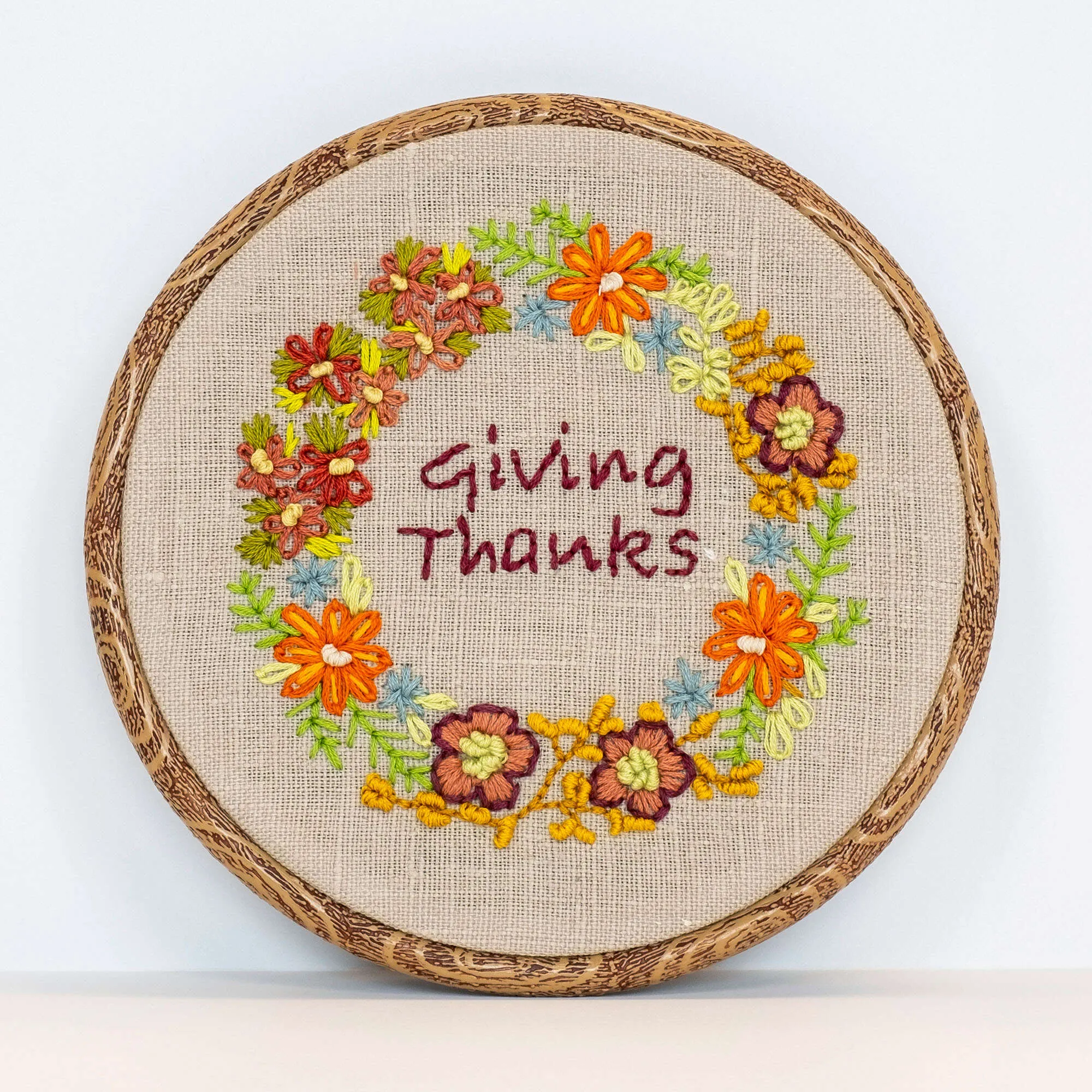 Anchor Giving Thanks Embroidery Design