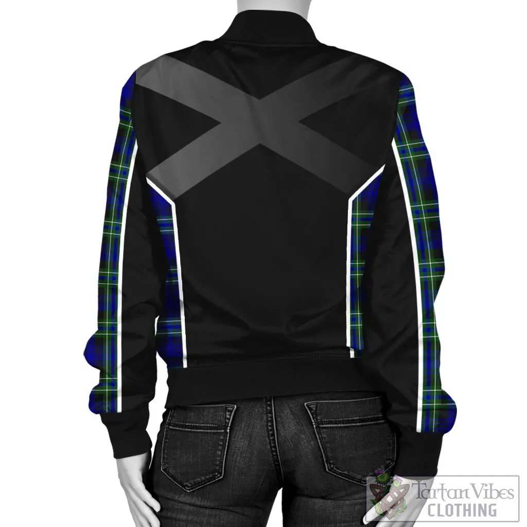 Arbuthnot Modern Tartan Bomber Jacket with Family Crest and Scottish Thistle Vibes Sport Style