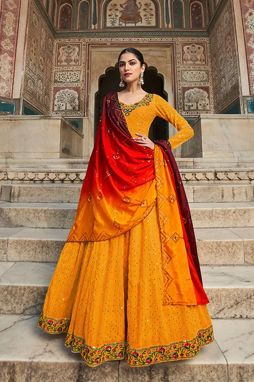 Beautiful Georgette Thread & Sequence Embroidered Work Gown