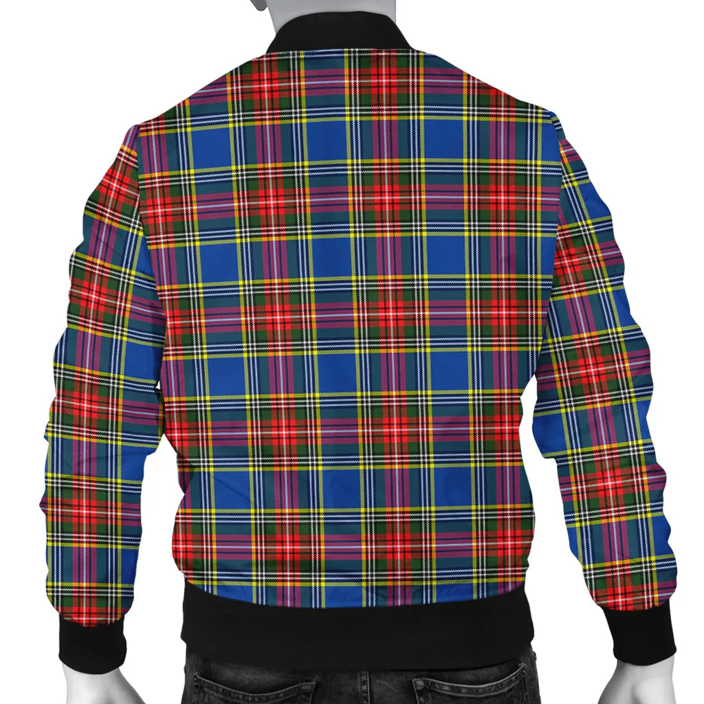 Bethune Tartan Bomber Jacket with Family Crest