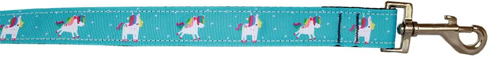 Blue Unicorn Nylon Pet Leash 1in By 4ft