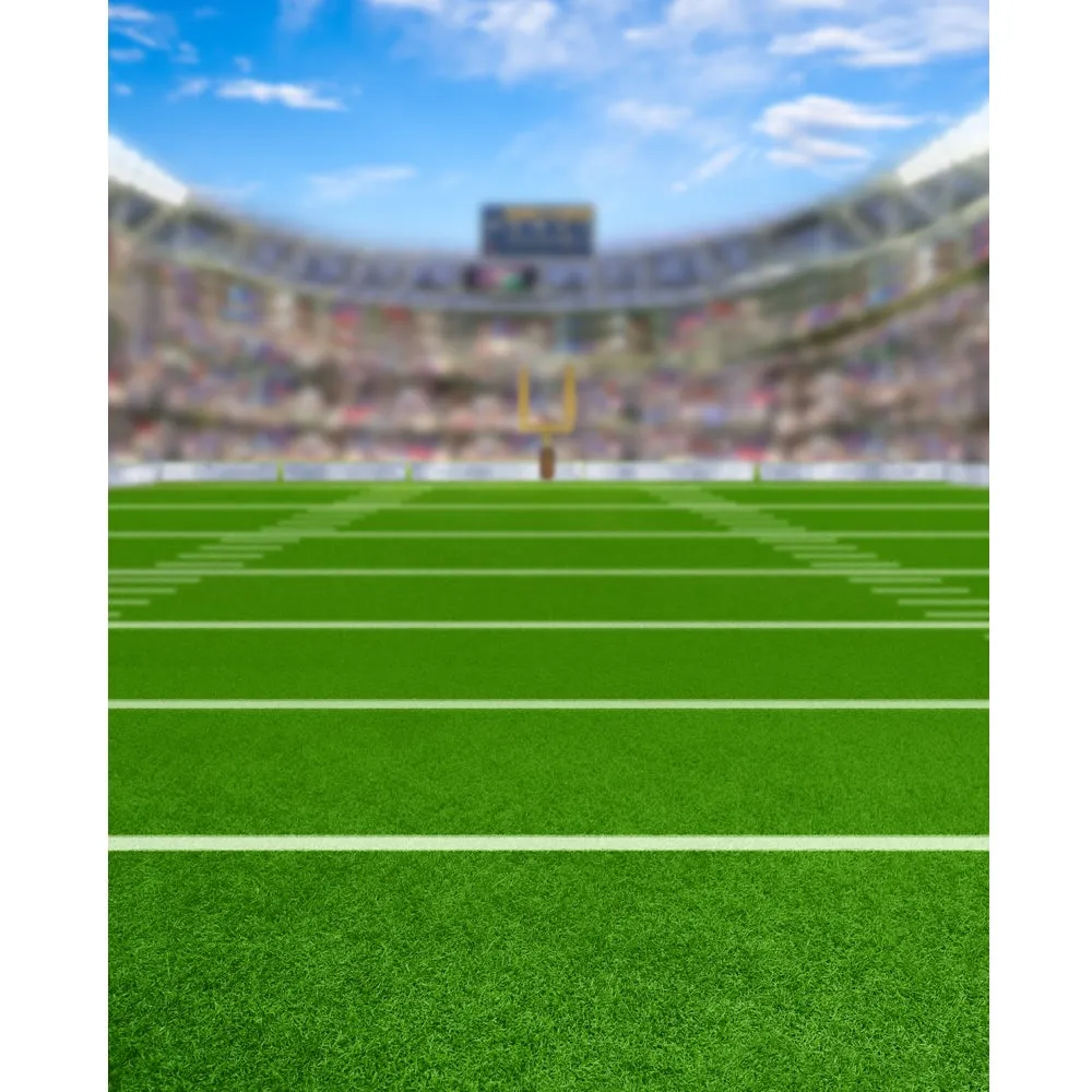 Bokeh Football Field Printed Backdrop