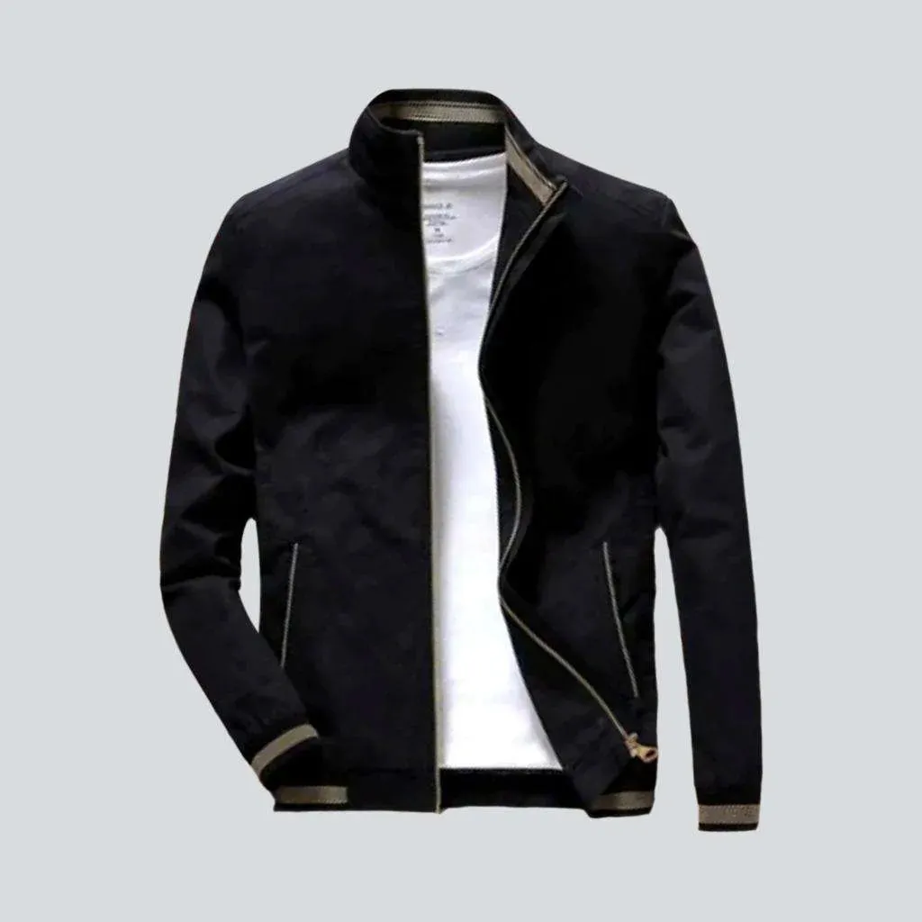 Bomber slim men's denim jacket