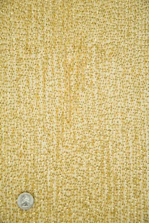 Bright Shiny Gold Sequins & Beads on Silk Chiffon Fabric