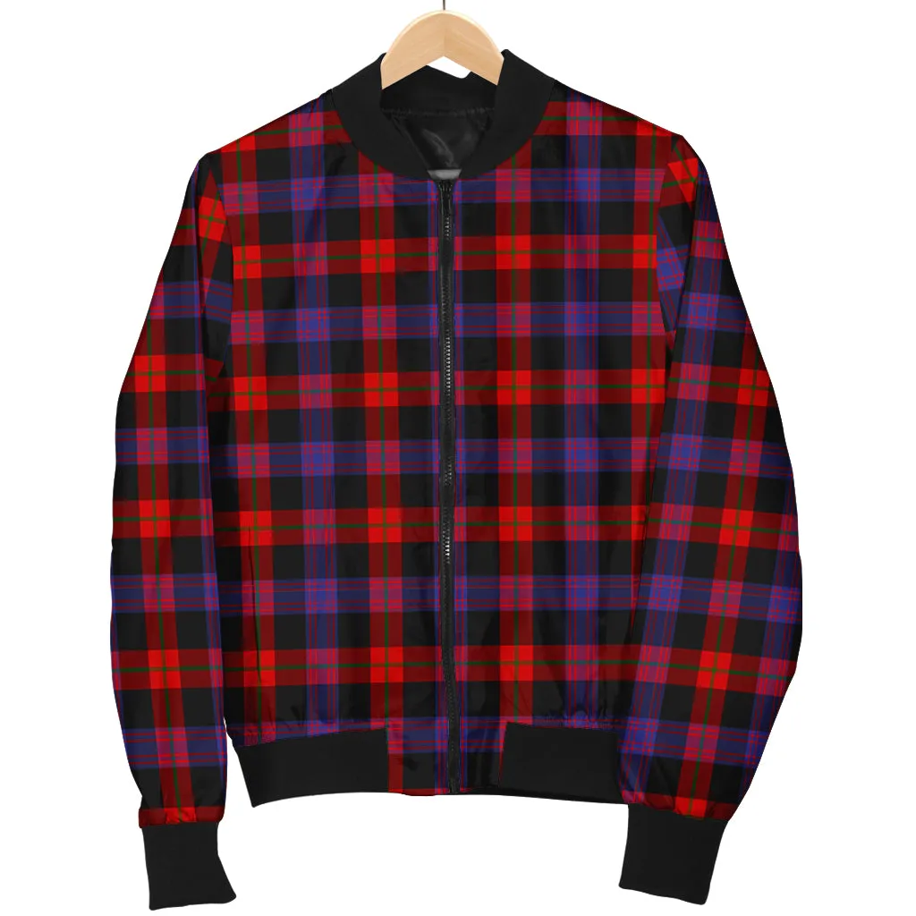 Broun Modern Tartan Bomber Jacket