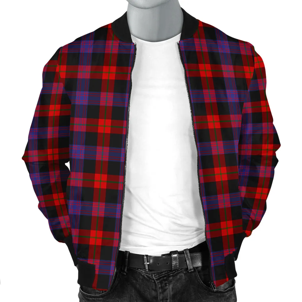 Broun Modern Tartan Bomber Jacket