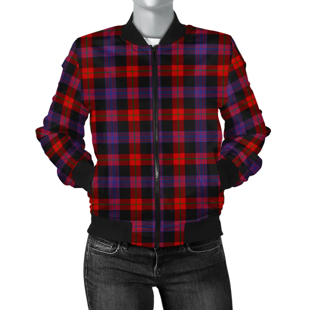 Broun Modern Tartan Bomber Jacket