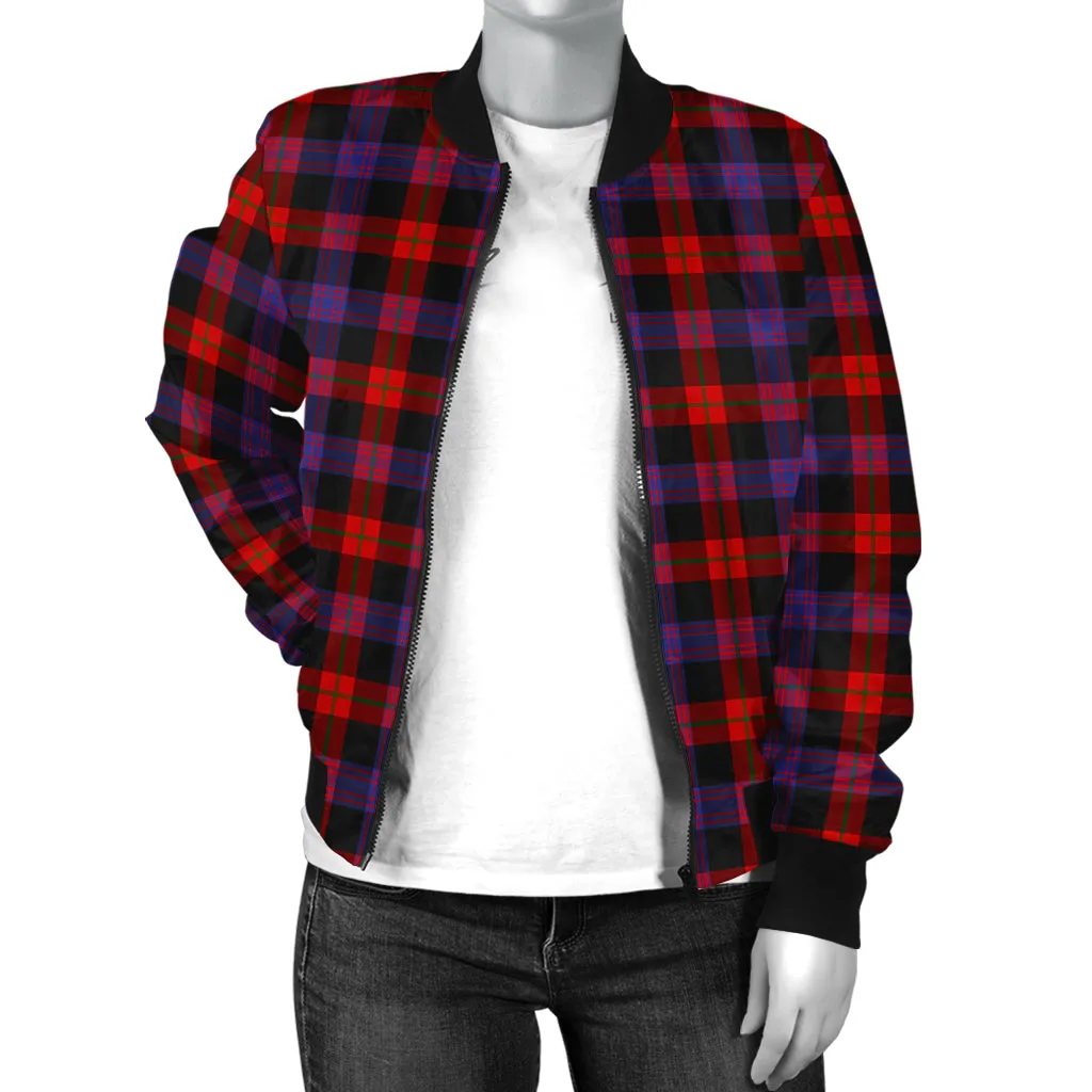 Broun Modern Tartan Bomber Jacket