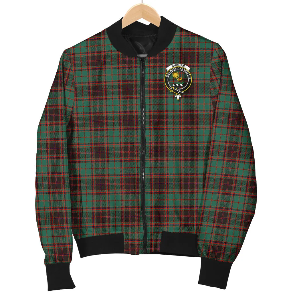 Buchan Ancient Tartan Bomber Jacket with Family Crest