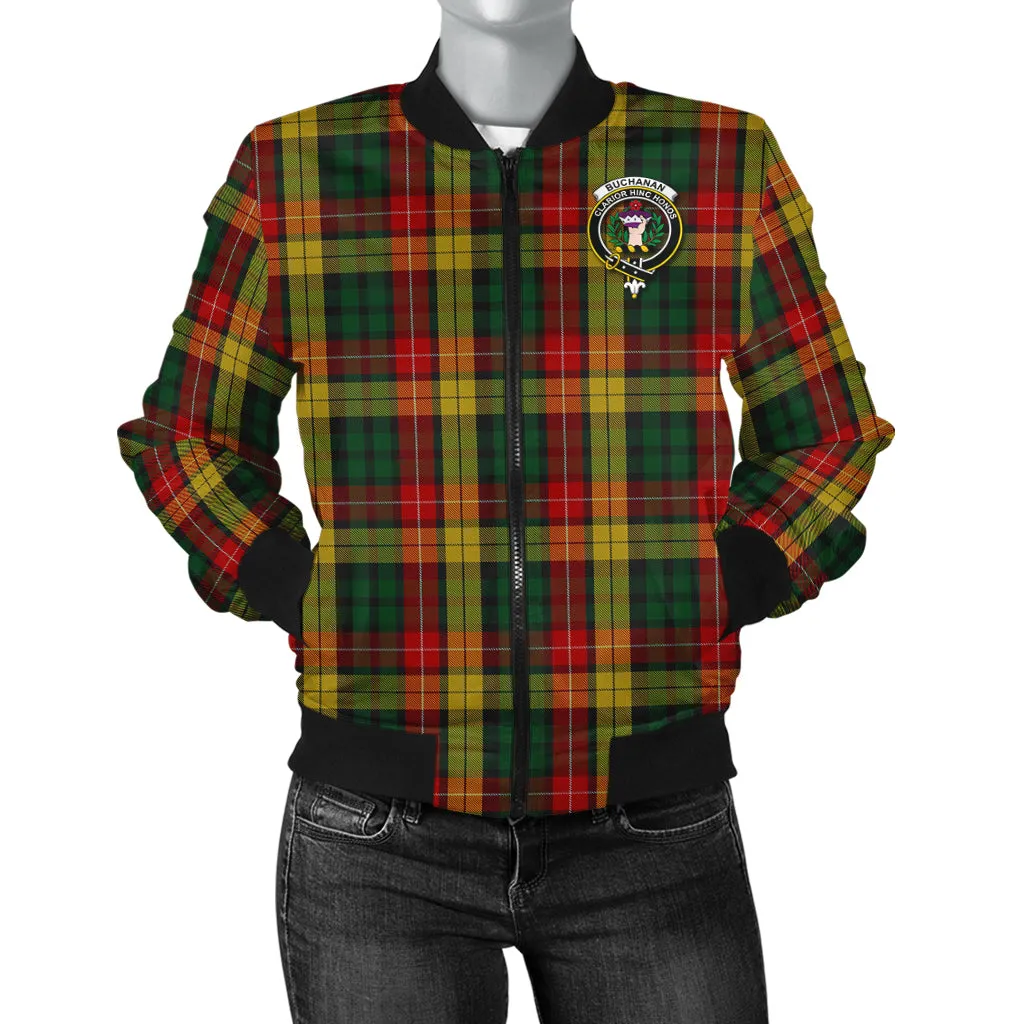 Buchanan Tartan Bomber Jacket with Family Crest