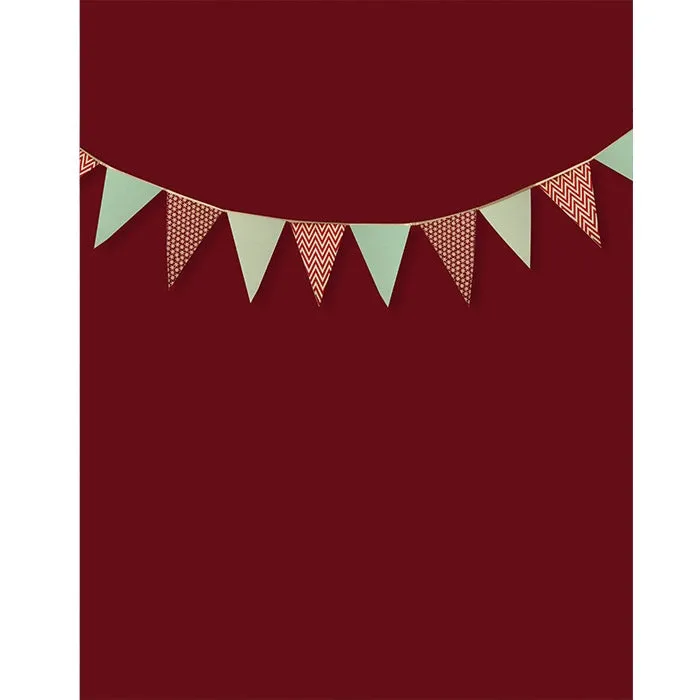 Christmas Bunting Printed Backdrop