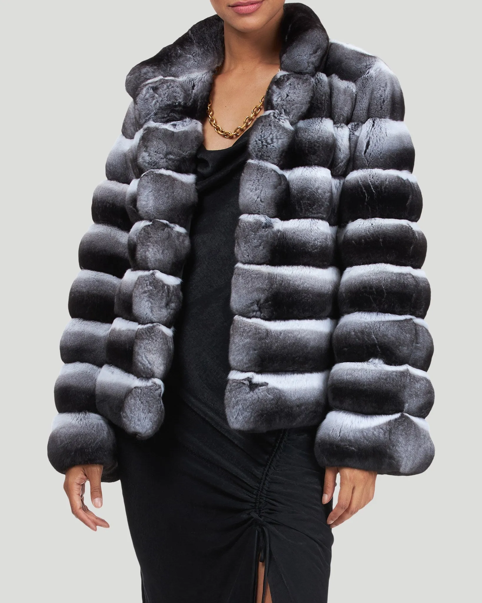 Classic Chinchilla Fur Jacket