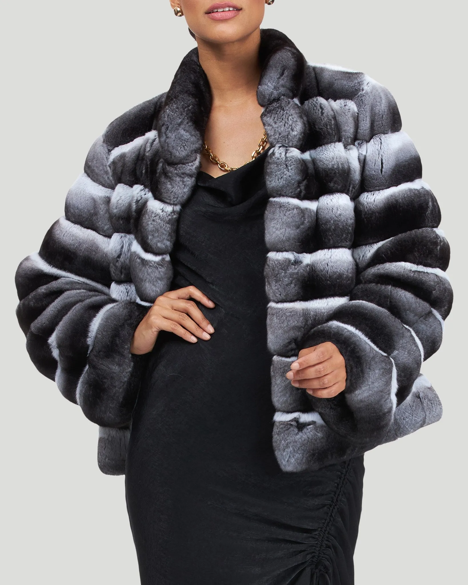 Classic Chinchilla Fur Jacket