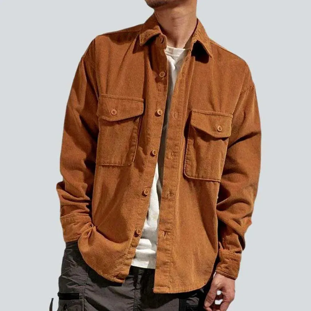 Color men's denim jacket