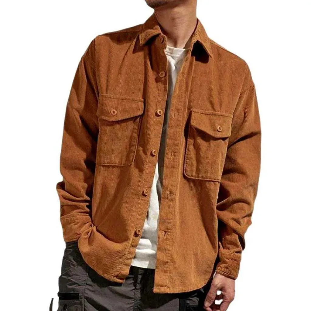 Color men's denim jacket