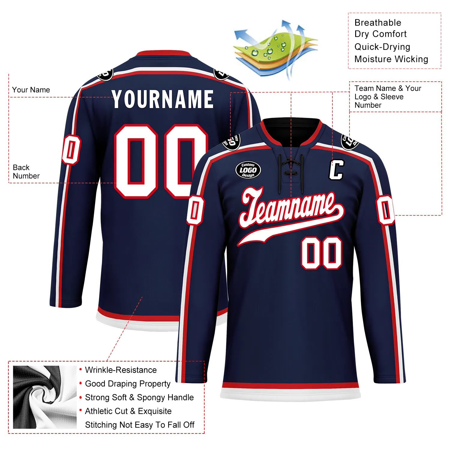 Custom Blue Personalized Hockey Jersey HCKJ01-D0a70fb