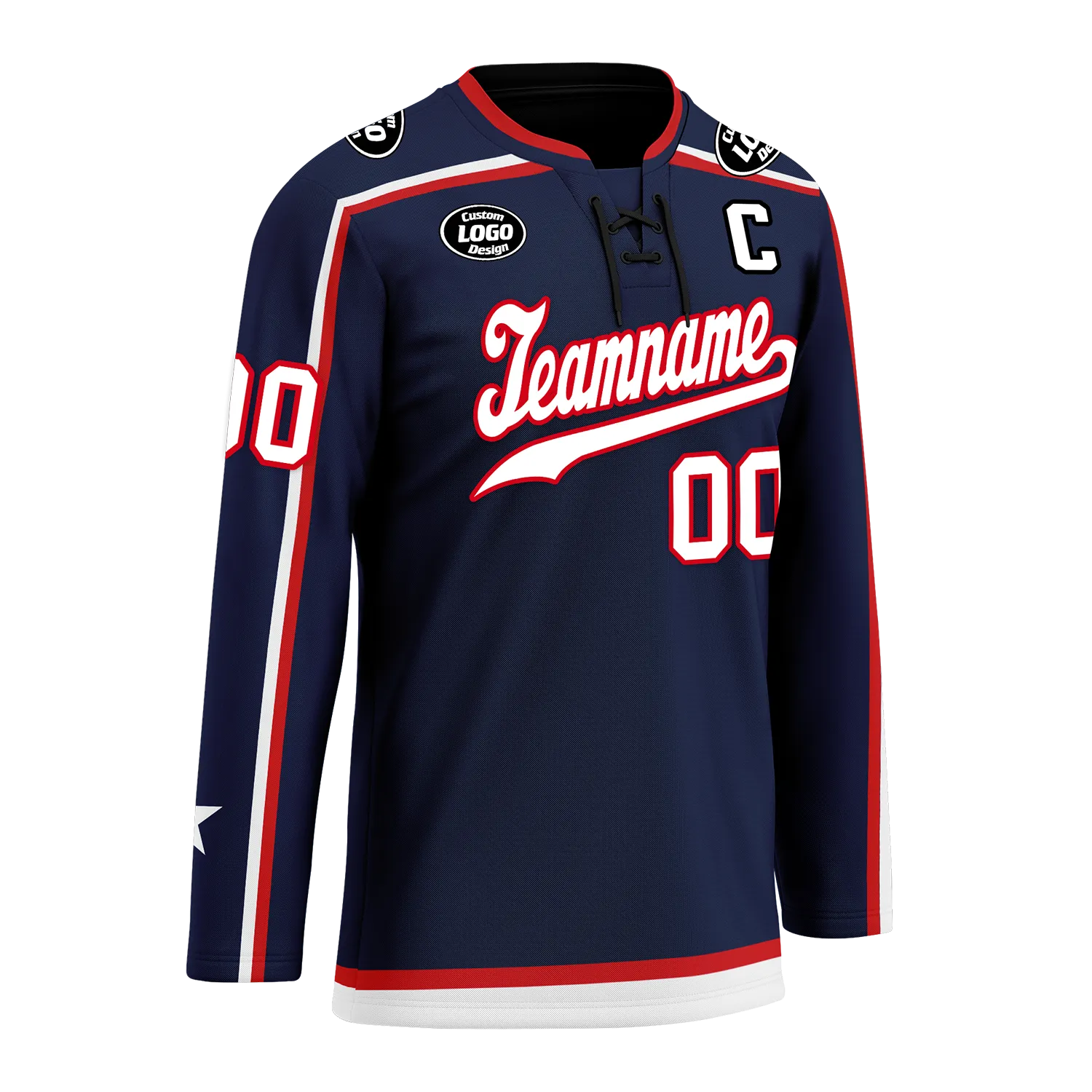 Custom Blue Personalized Hockey Jersey HCKJ01-D0a70fb