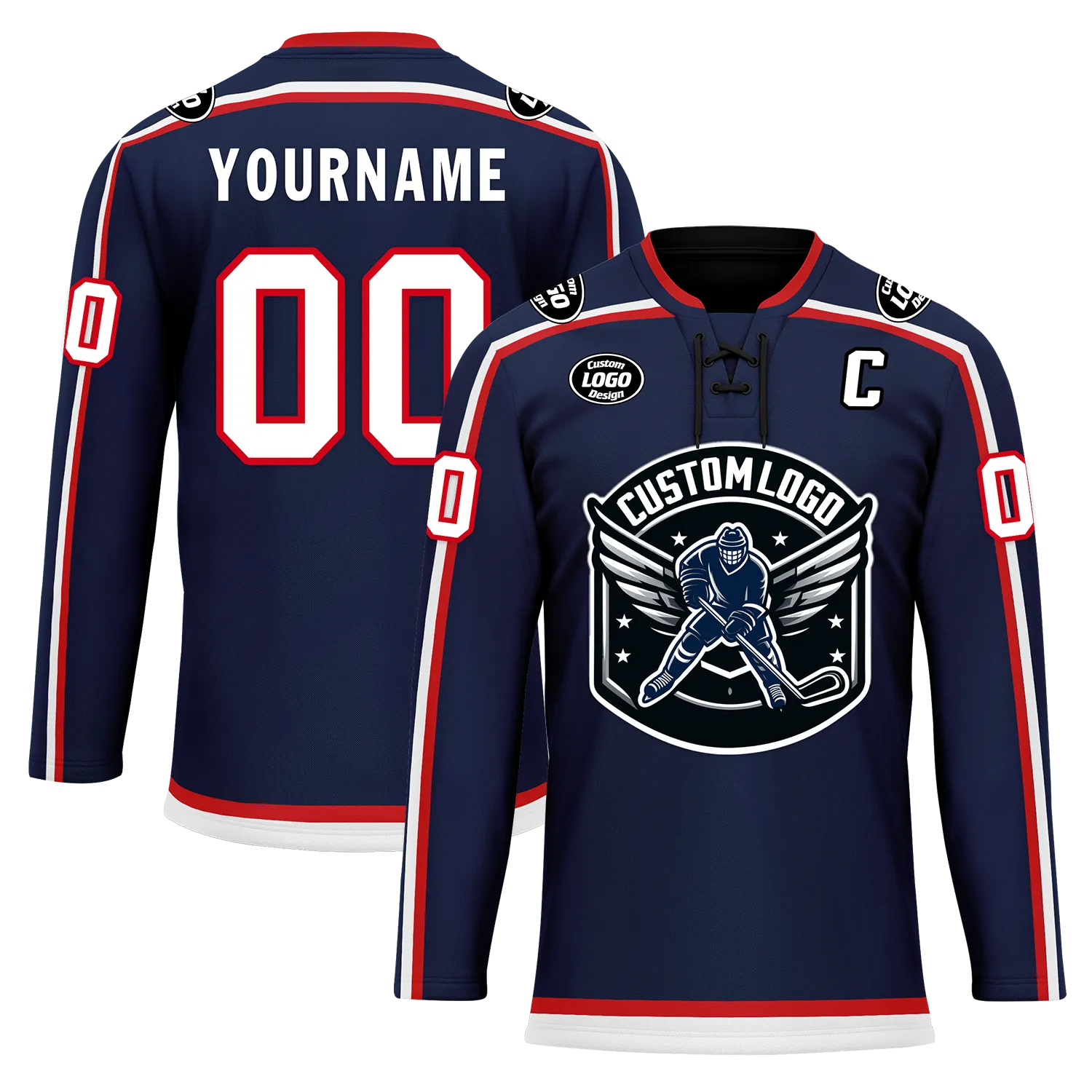 Custom Blue Personalized Hockey Jersey HCKJ01-D0a70fb