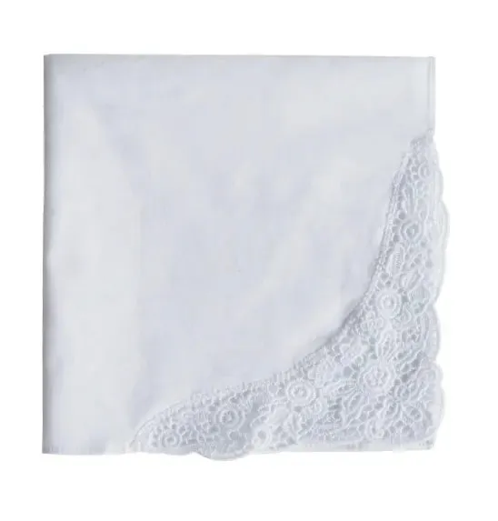 Custom Embroidered Long Phrase Handkerchief with Heart