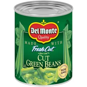 Del Monte Cut Green Beans, Canned Vegetables, 28 oz Can