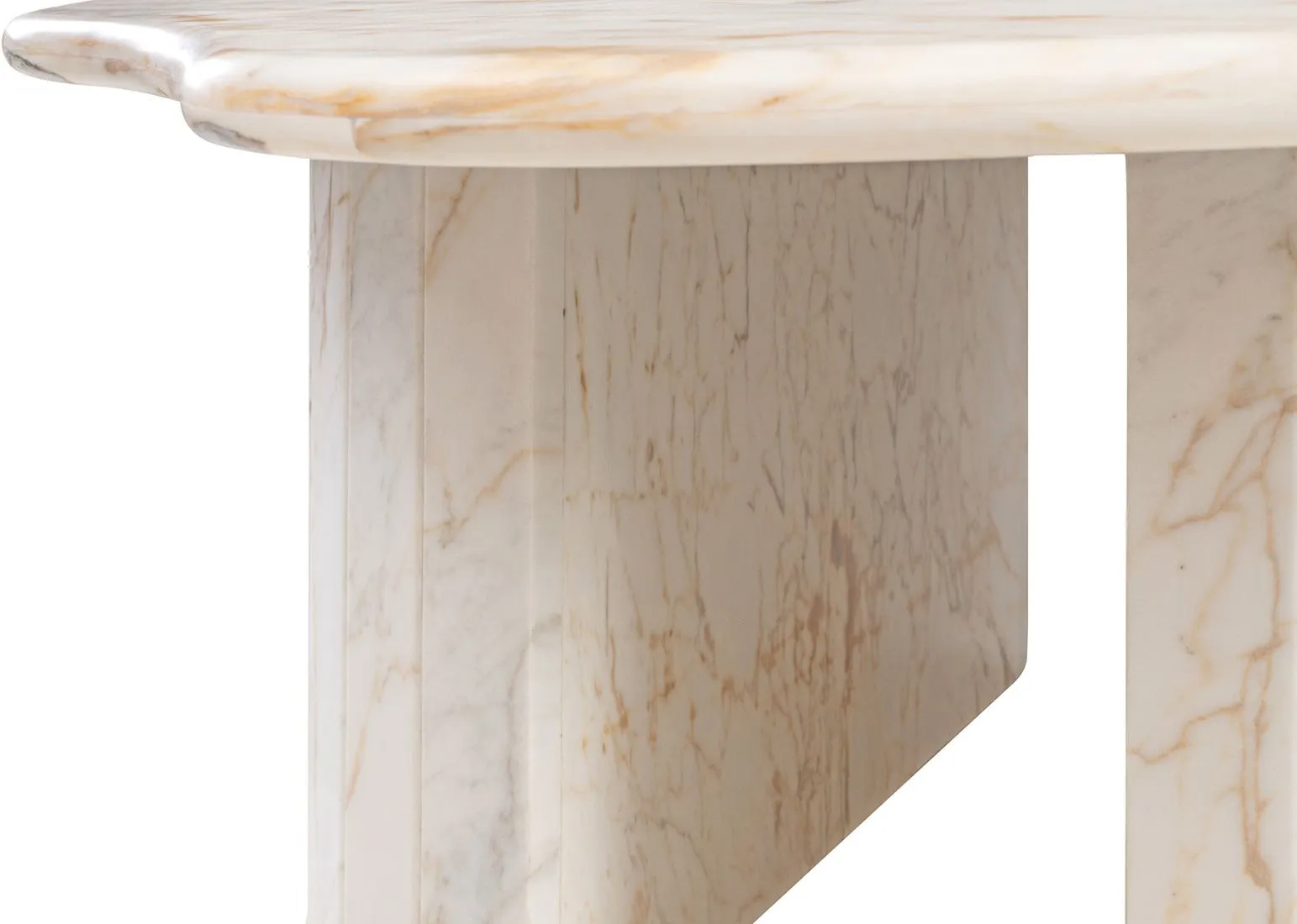 Devony Coffee Table – Golden Calacatta Marble