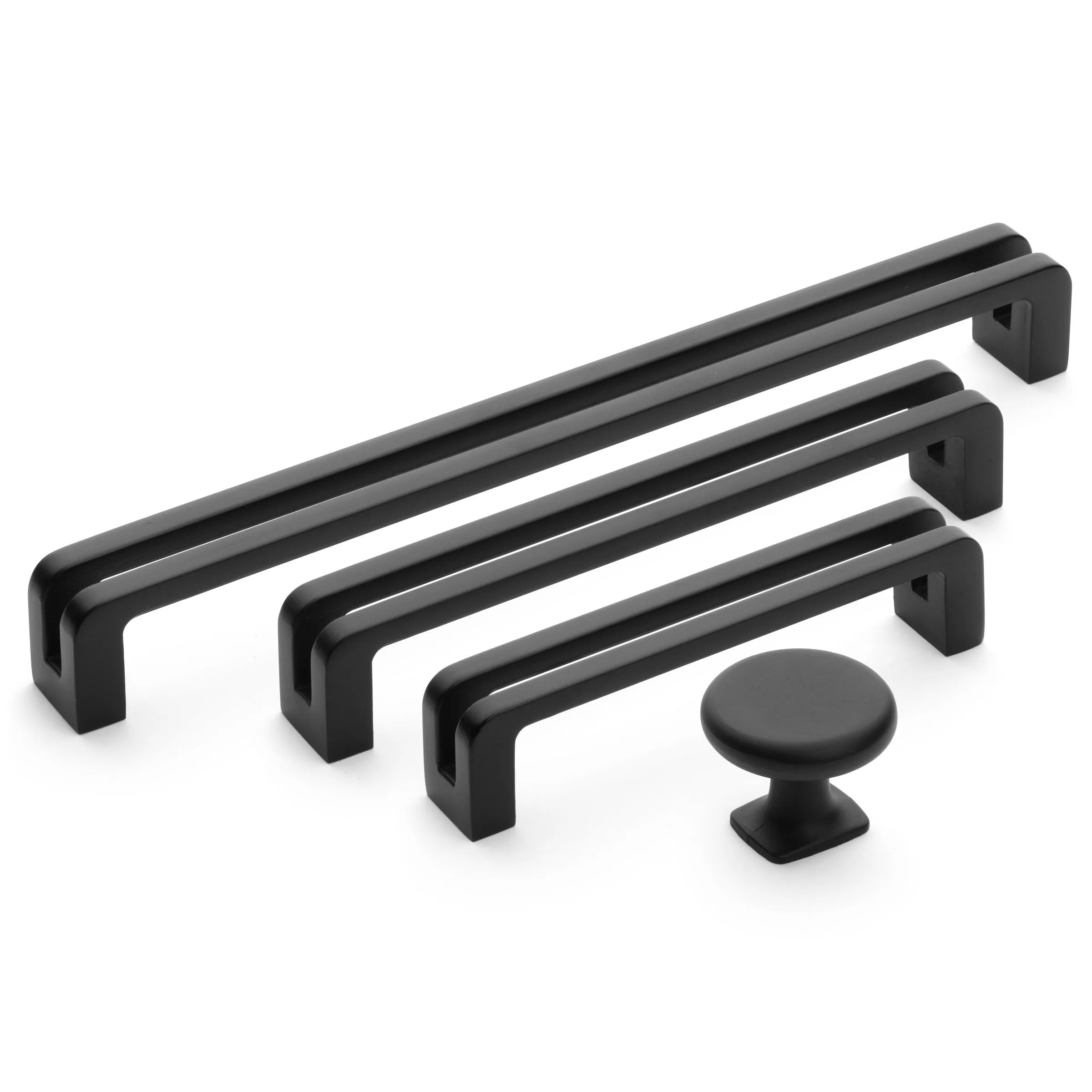 Diversa Limited Edition Matte Black 3-3/4" (96mm) Reveal Cabinet Drawer Pull - 10 PACK