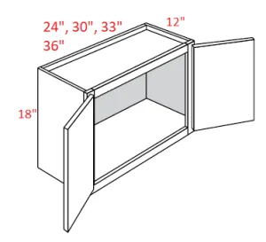 EB22-3018 Elegant Dove Assembled 30x18 Wall Cabinet