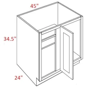 EB22-BLB45/48-FH Elegant Dove Assembled Corner Base Cabinet