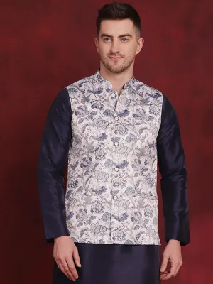 Floral Printed Nehru Jacket