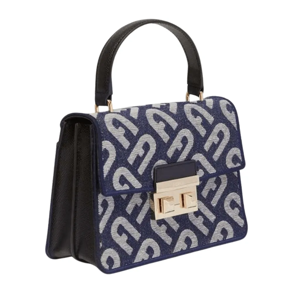 Furla Bella Mini Top Handle Bag - Denim Blue