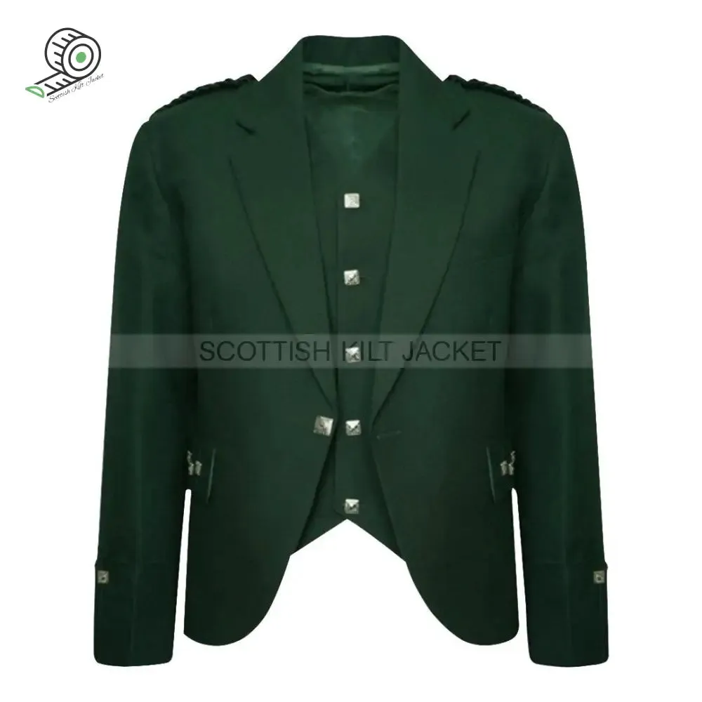 Green Argyll Vest and Jacket