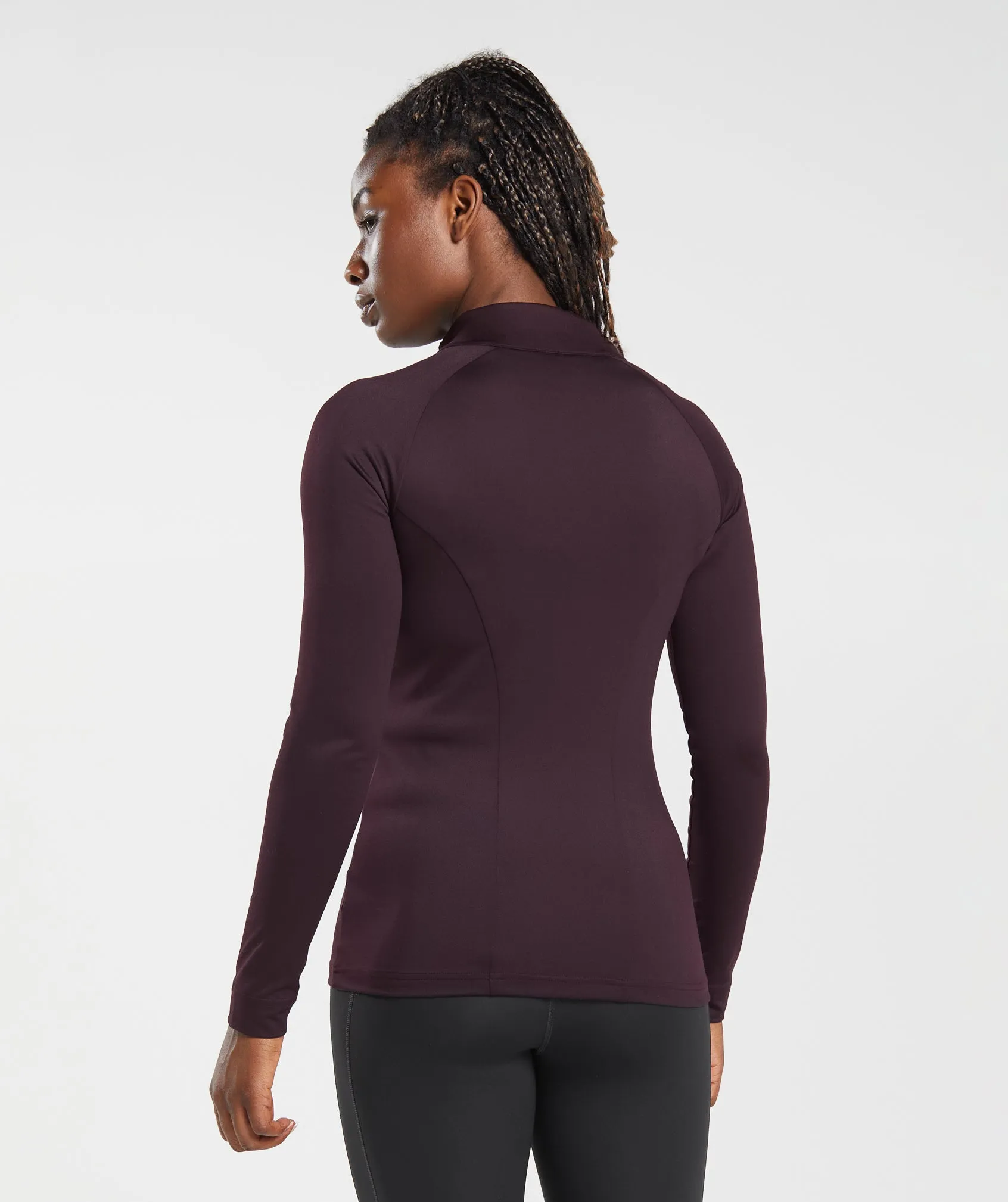 Gymshark Training Zip Up Jacket - Plum Brown