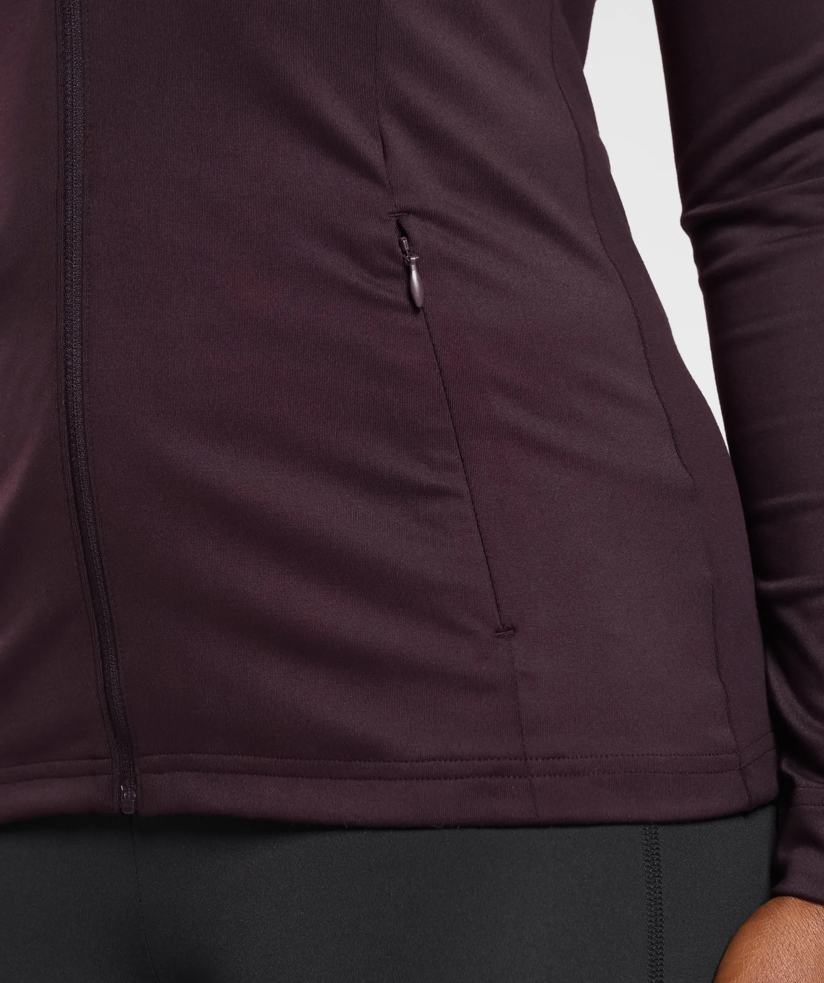 Gymshark Training Zip Up Jacket - Plum Brown