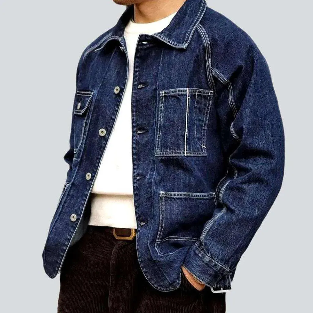 High quality chore selvedge jeans jacket