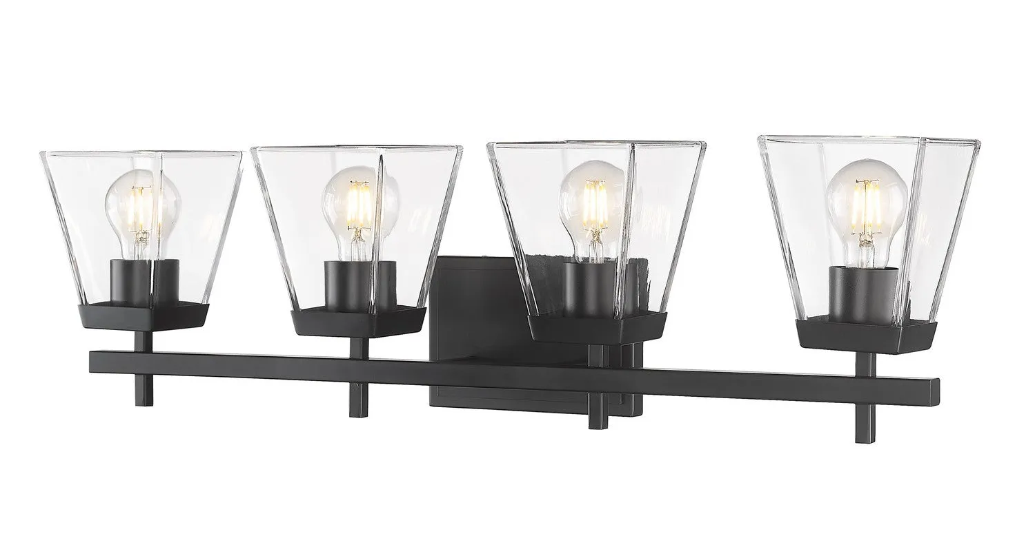 Lauren Four Light Vanity in Matte Black