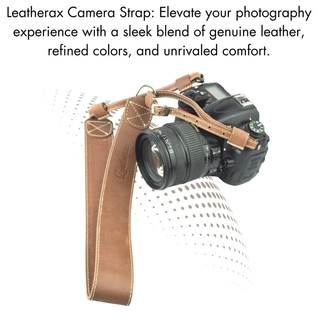 Leather Camera Strap Chestnut Brown