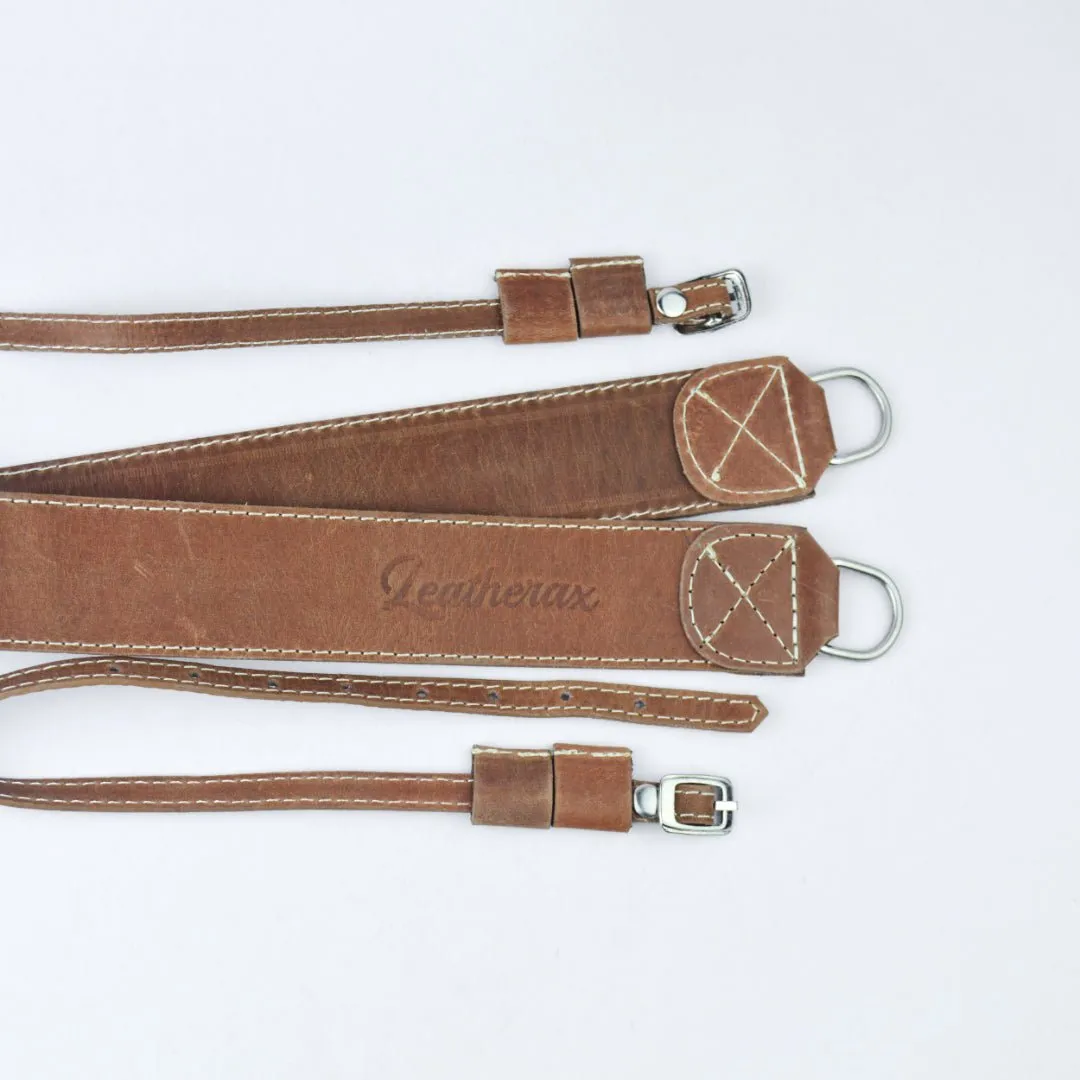 Leather Camera Strap Chestnut Brown