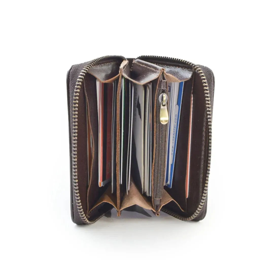 Leather Zip Around Wallet