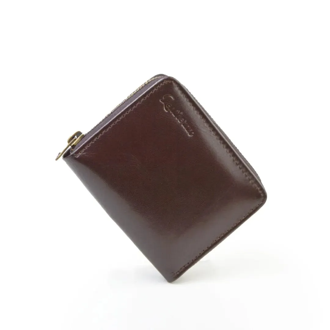 Leather Zip Around Wallet