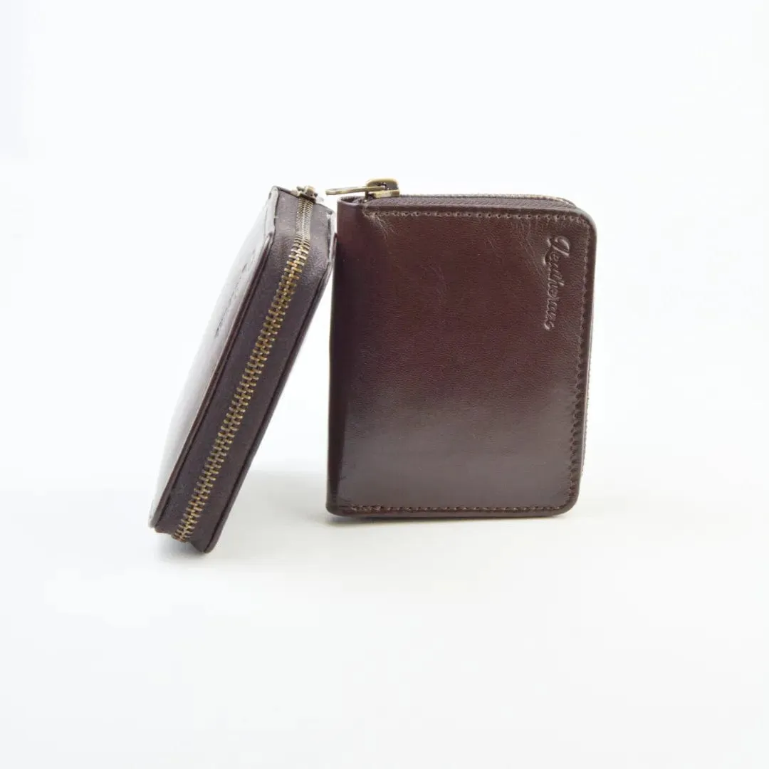 Leather Zip Around Wallet