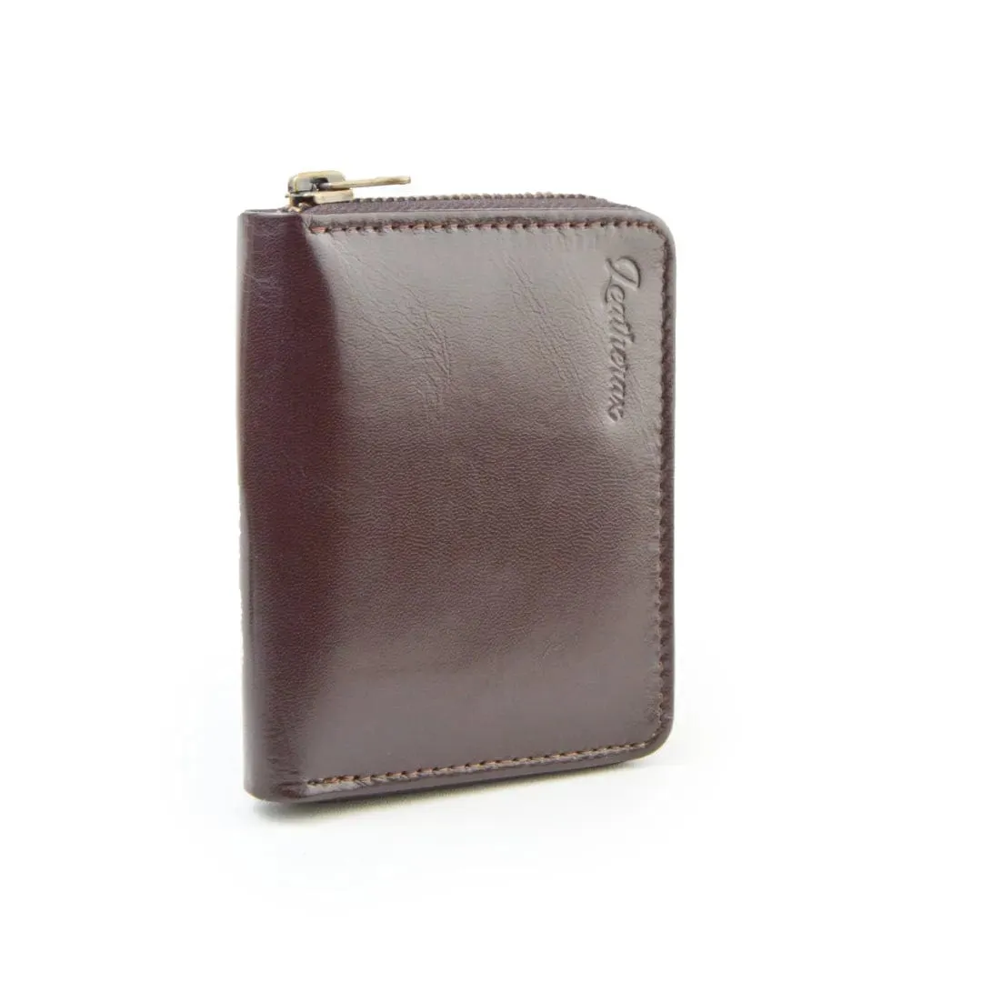 Leather Zip Around Wallet