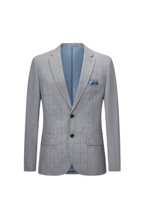 Lightweight Polyester Check Suit in Regular Fit