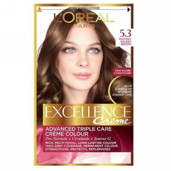 LOREAL EXCLLENCE HAIR COLOR 5.3 LIGHT GOLDEN BROWN