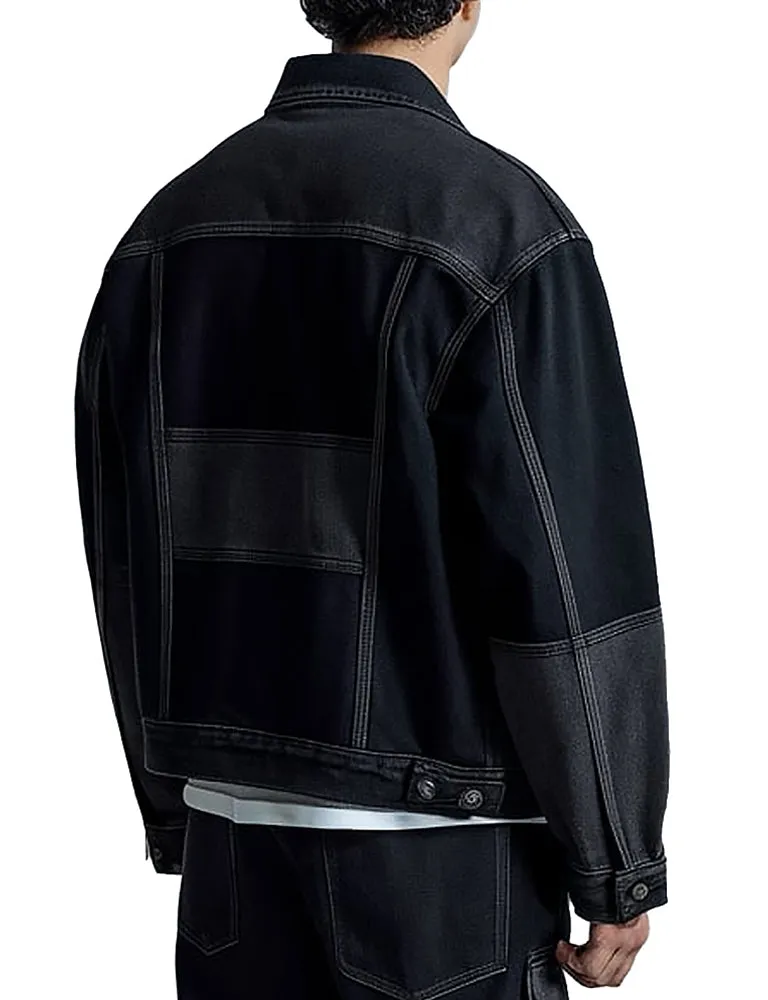 Men's Black Denim Fashion Jacket