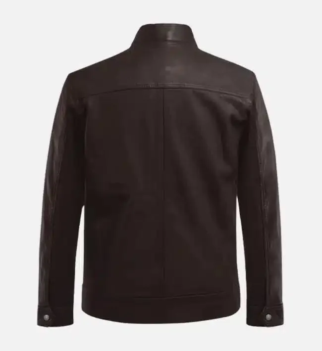 Men's Classic Brown Biker Leather Jacket