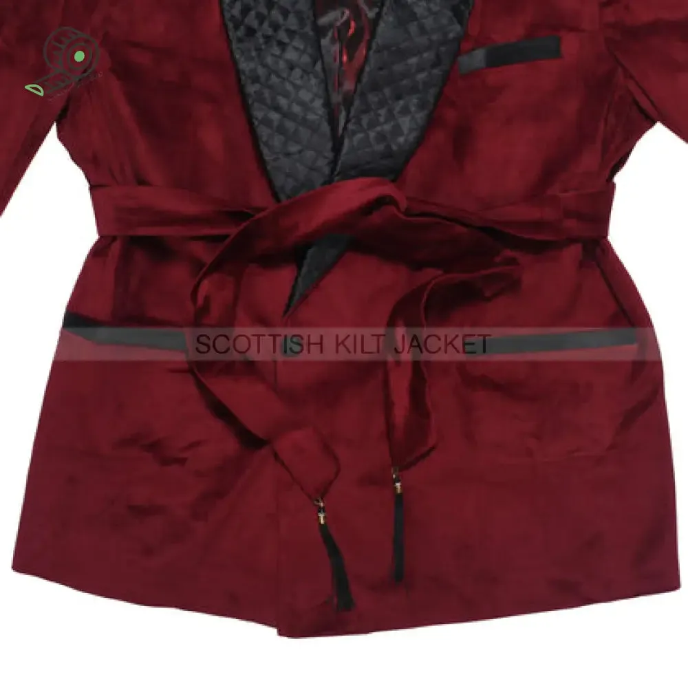 Men's Evening Blazers with Burgundy Velvet Jackets