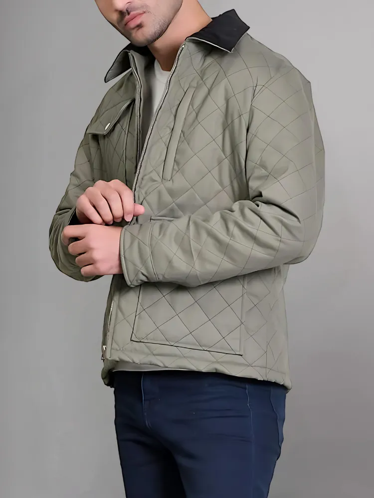 Mens Lightweight Beige Cotton Jacket