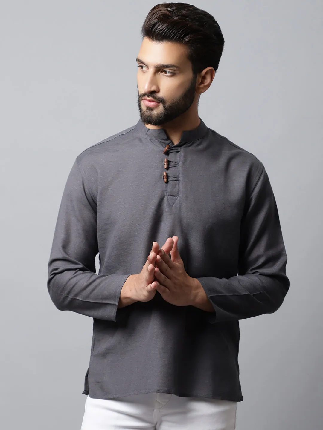 Men's Pure Cotton Kurta With Side Placket - Even Apparels