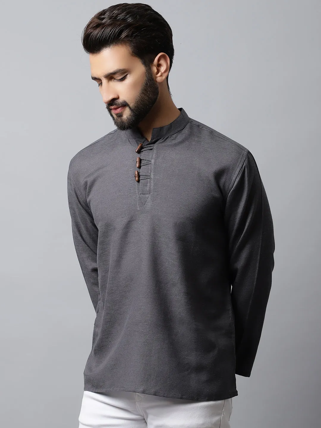 Men's Pure Cotton Kurta With Side Placket - Even Apparels