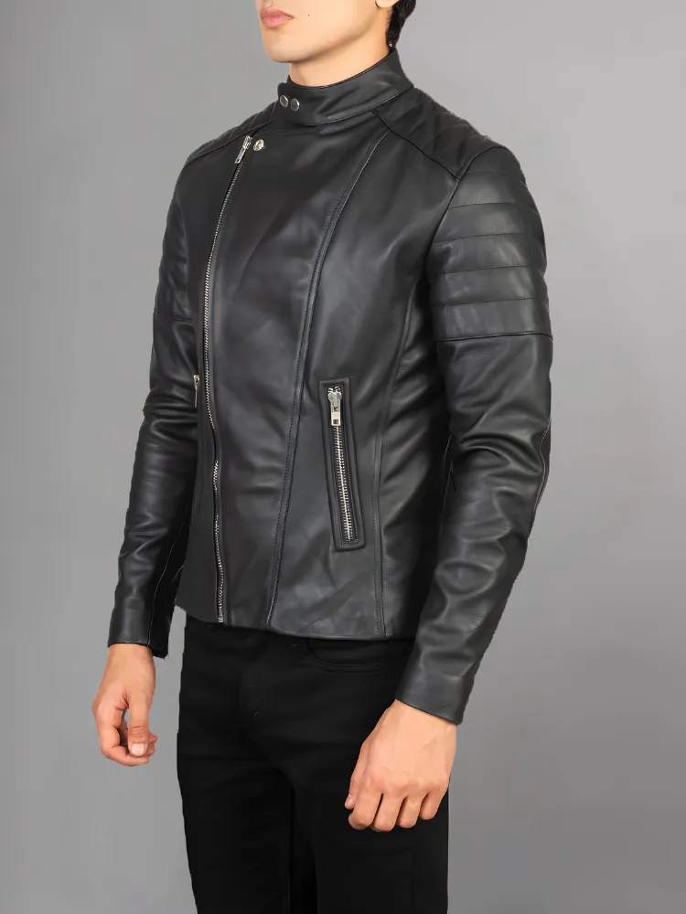 Men’s Stylish Black Biker Leather Jacket